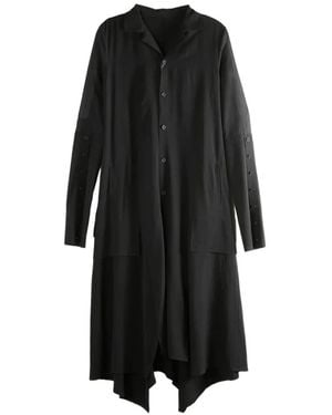Yohji Yamamoto Button-Down Asymmetric Dress - Black