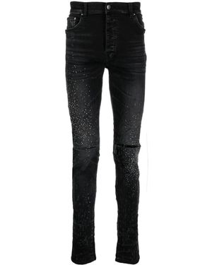 Amiri Crystal-Embellished Slim-Fit Jeans - Black