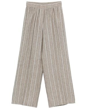 Peserico Striped Pants - Grey