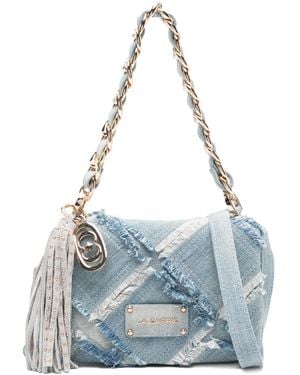 La Carrie Tassel Chain Cross Body Bag - Blue