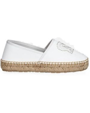 Love Moschino Espadrilles Mit Herzverzierung - Weiß
