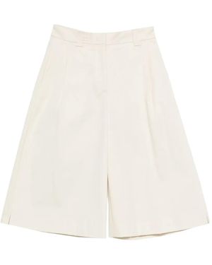 Thelatest Dakota Pleated-Front Tailored Shorts - White