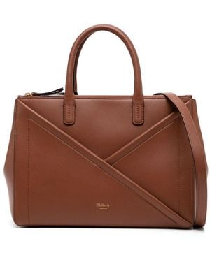 Mulberry Borsa A Mano M Con Zip - Marrone
