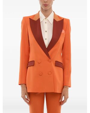 Hebe Studio Bianca Double-Breasted Blazer - Orange