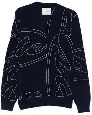 Arte' Crew-Neck Sweater - Blue