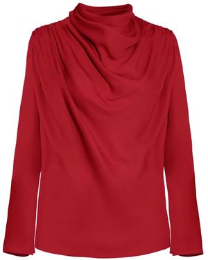 Kallmeyer Tabitha draped blouse - Rojo