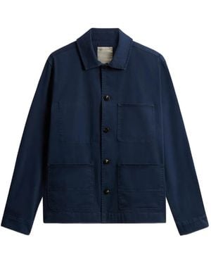Woolrich Garment-Dyed Shirt Jacket - Blue