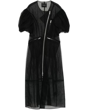 Simone Rocha Semi-Doorzichtige Jurk - Zwart