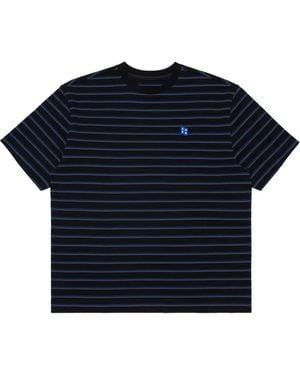 Adererror Striped Cotton T-Shirt - Blue