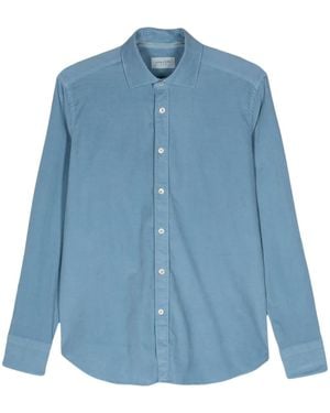 Tintoria Mattei 954 Pinwale Corduroy Shirt - Blue