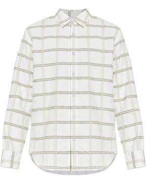 Rag & Bone Plaid-Pattern Button-Fastening Shirt - White