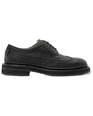 AllSaints Escher Brogue Lace-Up Shoes - Black