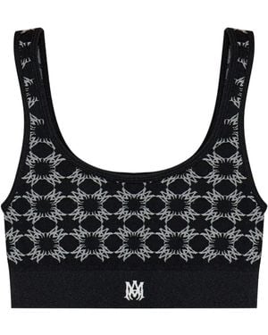 Amiri Ma Quad-Monogram Bra - Black