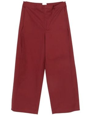 Arte' Wide-Leg Pants - Red