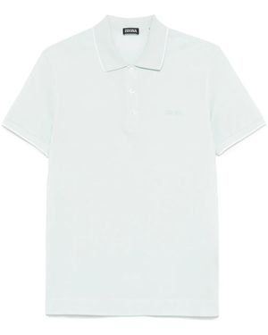 ZEGNA Poloshirt Mit Logo-Stickerei - Weiß