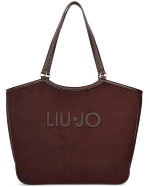 Liu Jo Logo-Patch Shoulder Bag - Purple