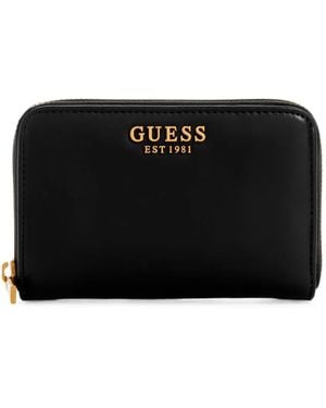 Guess Medium Laurel Zip-Around Wallet - Black