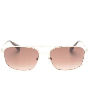 Burberry Eckige Sonnenbrille Mit Logo-Gravur - Pink