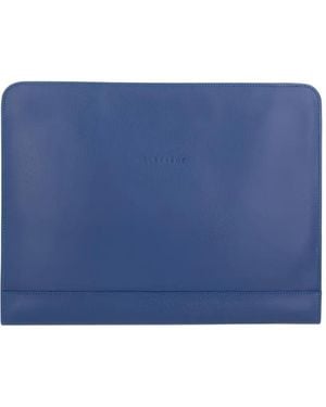 Longchamp Leather Zip-Around Tech Case - Blue