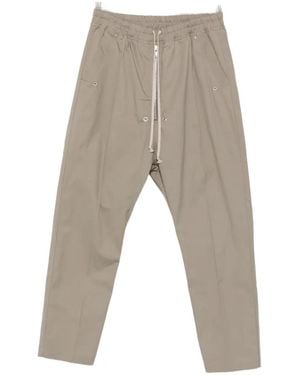 Rick Owens Drawstring-Waist Zipped-Front Pants - White