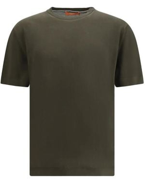 Cruna Gestricktes T-Shirt mit regulärem Schnitt - Grün