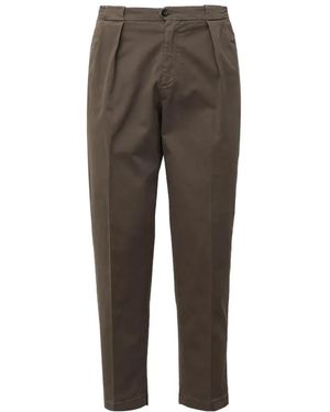 Briglia 1949 Portobello Geplooide Katoenen Broek - Grijs