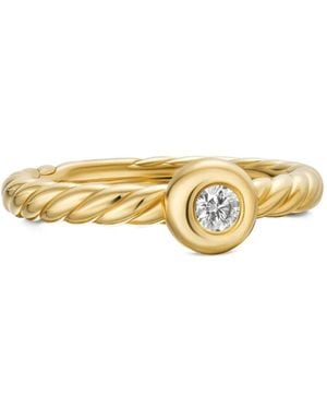 David Yurman Petite Cable ダイヤモンド リング 2.8Mm 18Kイエローゴールド - メタリック