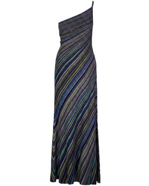 Missoni Sequin-Embellished One-Shoulder Maxi Dress - Blue