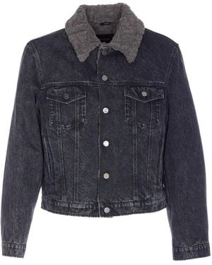 Fendi Jacke mit spitzem Kragen - Blau