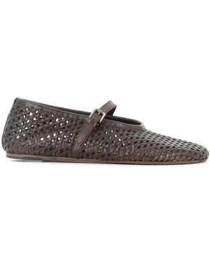 Pantanetti Woven Strap Ballet Flats - White
