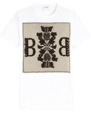 Barrie T-Shirt À Patch En Cachemire - Blanc