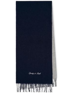 Sporty & Rich Bufanda Con Flecos - Azul