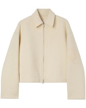 Jil Sander Logo-Embellished Virgin-Wool Jacket - Natural