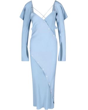 Setchu Vestido con tiras cruzadas - Azul