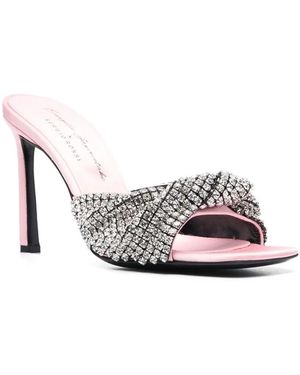 Sergio Rossi X Evangelie Smyrniotaki Satin Sandal in White | Lyst