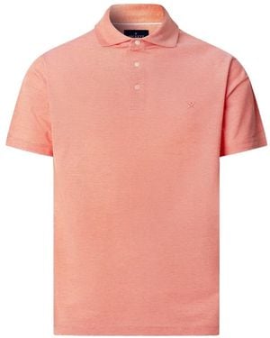 Hackett Embroidered-Logo Polo Shirt - Pink