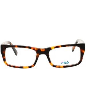 Fila Tortoiseshell-Effect Rectangle-Frame Glasses - Brown