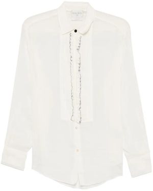 forte_forte Ruffle-Trim Shirt - White