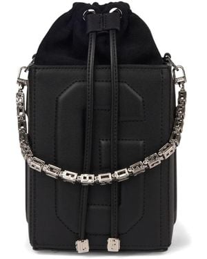Gcds Logo-Embossed Shoulder Bag - Black