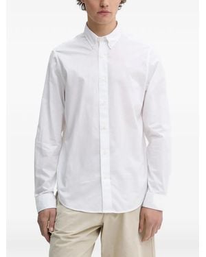 Timberland Buttoned Long-Sleeved Shirt - White