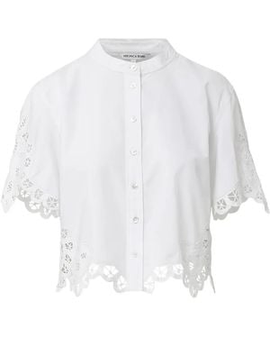 Veronica Beard Aleck Broderie Anglaise Blouse - Wit