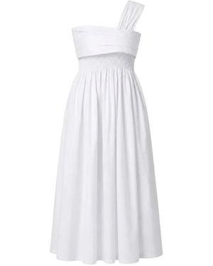 Tela One-Shoulder Midi Dress - White