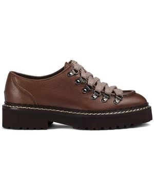 Doucal's Schnürschuhe Aus Hirschleder - Braun
