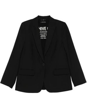 Marc O' Polo Single-Button Cotton Blazer - Black