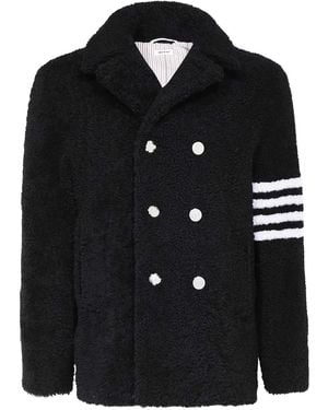 Thom Browne Double-Breasted Coat - Black