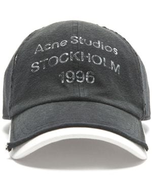 Acne Studios Logo-Stamp Baseball Cap - Grey