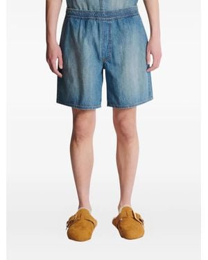 Balmain Ausgeblichene Jeans-Shorts - Blau