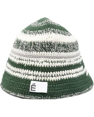 Etudes Studio Striped Crochet Hat - Green