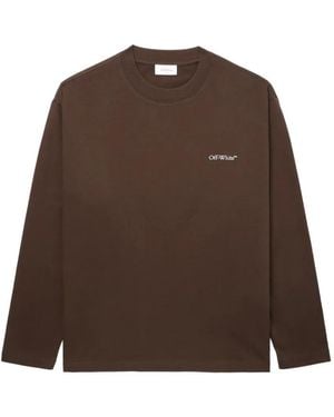 Off-White c/o Virgil Abloh T-Shirt À Rayures Diag - Marron