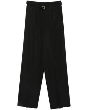 The Seafarer Belted Wide-Leg Pants - Black
